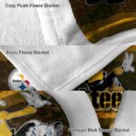 pittsburgh steelers three musketeers gold blanket premium grade