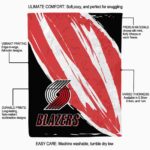 portland trail blazers brushstrokes red white blanket best selling