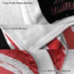 portland trail blazers brushstrokes red white blanket best selling