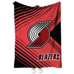 portland trail blazers diagonal stripes red blanket best selling