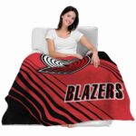 portland trail blazers diagonal stripes red blanket best selling