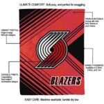 portland trail blazers diagonal stripes red blanket best selling