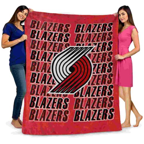 portland trail blazers fan pride red blanket fashion forward