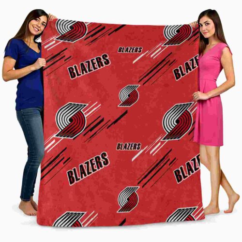 portland trail blazers fan spirit red blanket fashion forward