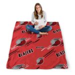 portland trail blazers fan spirit red blanket high quality