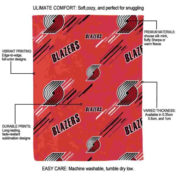 portland trail blazers fan spirit red blanket new arrival