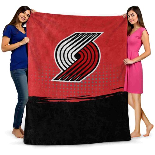 portland trail blazers gradient dots red blanket fashion forward