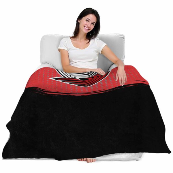 portland trail blazers gradient dots red blanket latest model
