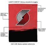 portland trail blazers gradient dots red blanket new arrival