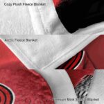 portland trail blazers gradient dots red blanket premium grade