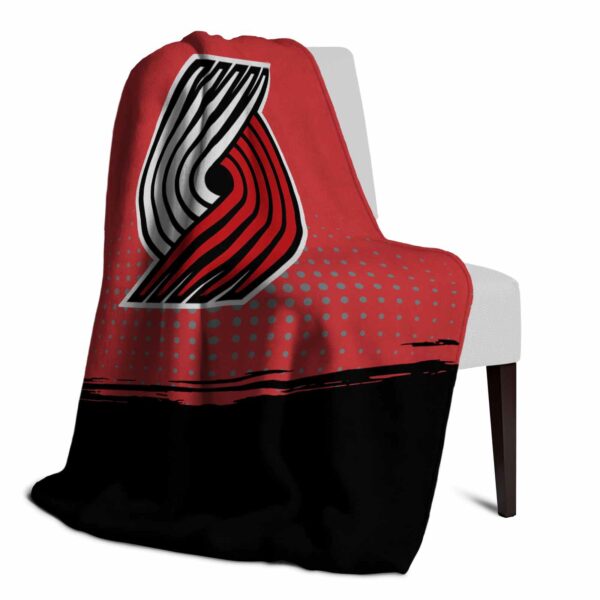 portland trail blazers gradient dots red blanket top rated