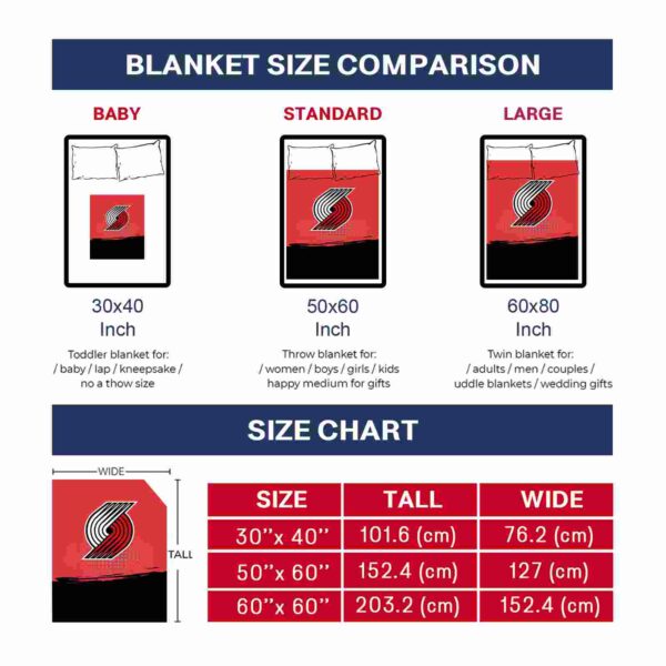 portland trail blazers gradient dots red blanket trendy