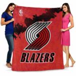 portland trail blazers grunge texture red blanket fashion forward