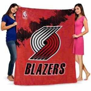 portland trail blazers grunge texture red blanket fashion forward