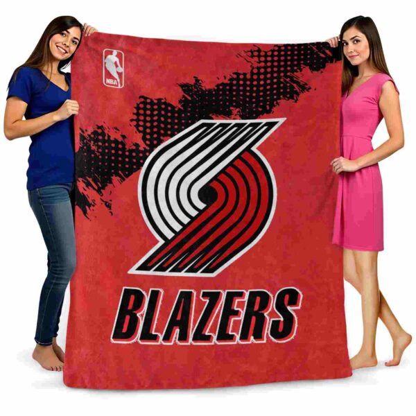 portland trail blazers grunge texture red blanket fashion forward
