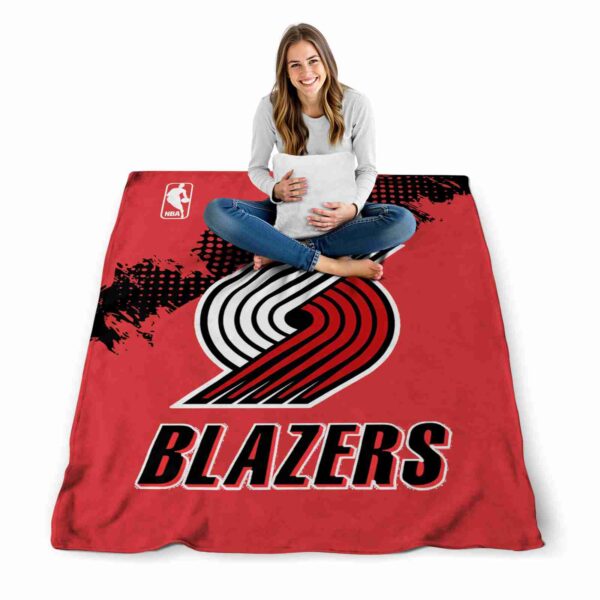 portland trail blazers grunge texture red blanket high quality