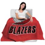 portland trail blazers grunge texture red blanket latest model