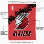 portland trail blazers grunge texture red blanket new arrival
