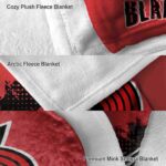 portland trail blazers grunge texture red blanket premium grade