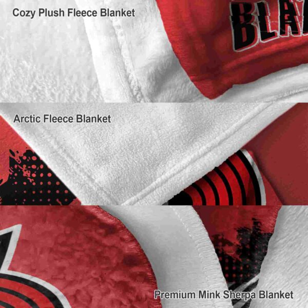 portland trail blazers grunge texture red blanket premium grade