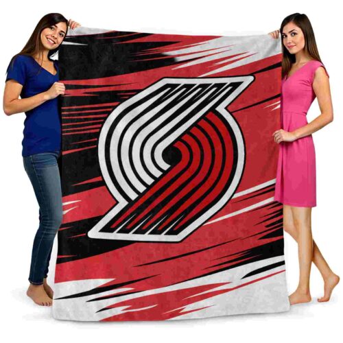 portland trail blazers paint streaks red white blanket fashion forward
