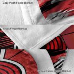 portland trail blazers paint streaks red white blanket best selling