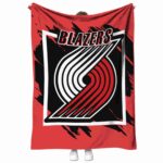 portland trail blazers splatter effect red blanket best selling