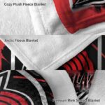 portland trail blazers splatter effect red blanket premium grade
