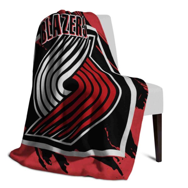 portland trail blazers splatter effect red blanket top rated