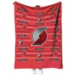 portland trail blazers striped pattern red blanket best selling