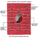portland trail blazers striped pattern red blanket new arrival