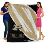 purdue boilermakers brushstrokes gold white blanket best selling