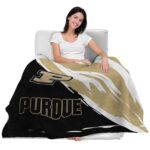 purdue boilermakers brushstrokes gold white blanket best selling