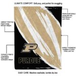 purdue boilermakers brushstrokes gold white blanket best selling