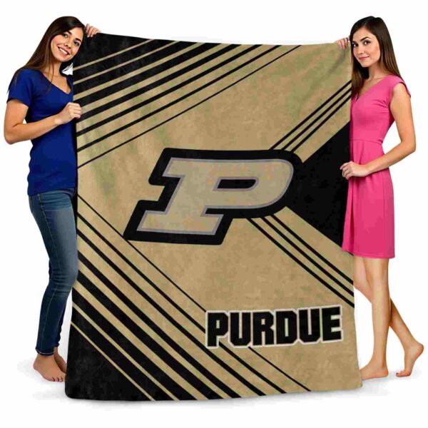 purdue boilermakers diagonal stripes gold blanket fashion forward