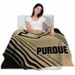 purdue boilermakers diagonal stripes gold blanket latest model