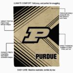purdue boilermakers diagonal stripes gold blanket new arrival