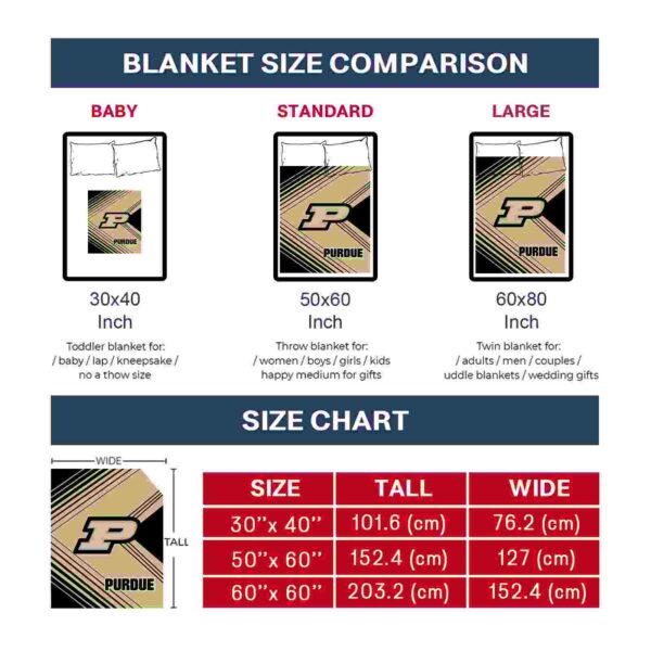 purdue boilermakers diagonal stripes gold blanket trendy