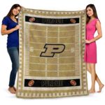 purdue boilermakers football field gold blanket best selling
