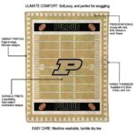 purdue boilermakers football field gold blanket best selling