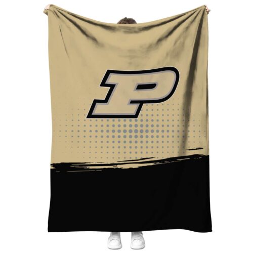 purdue boilermakers gradient dots gold blanket best selling