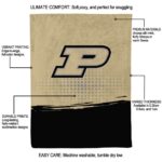 purdue boilermakers gradient dots gold blanket new arrival