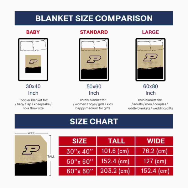 purdue boilermakers gradient dots gold blanket trendy