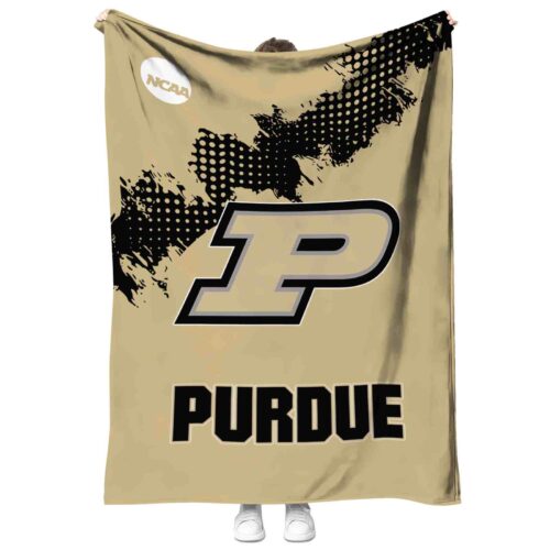 purdue boilermakers grunge texture gold blanket best selling