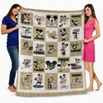 purdue boilermakers mickey minnie gold white blanket best selling