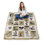 purdue boilermakers mickey minnie gold white blanket best selling