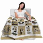 purdue boilermakers mickey minnie gold white blanket best selling