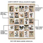 purdue boilermakers mickey minnie gold white blanket best selling