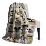 purdue boilermakers mickey minnie gold white blanket best selling