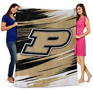 purdue boilermakers paint streaks gold white blanket fashion forward